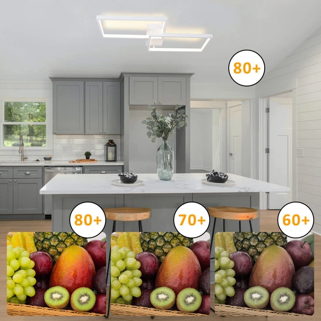 ZMH Lampada da soffitto a LED con telecomando e dimmerabile per soggiorno e ufficio