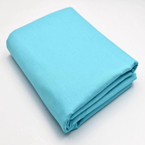 Tessuto di cotone 100%, venduto per metro, larghezza 240 cm, tessuto di cotone 100% Oeko-Tex Standard 100, colori omogenei per cucire (turquesa 34, 100 cm)
