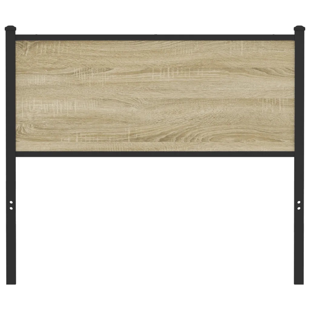 vidaXL Testiera Sonoma 107 cm in Legno Multistrato e Acciaio