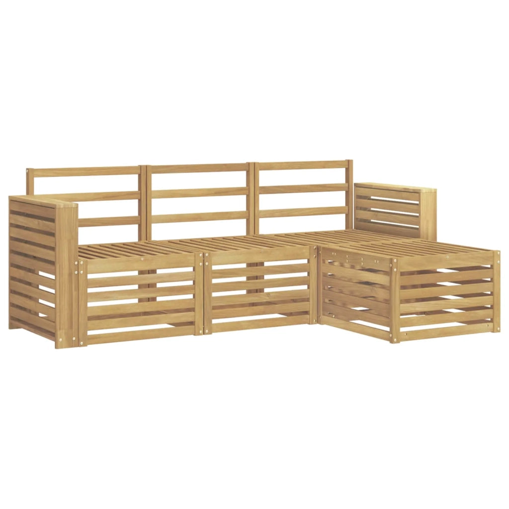 Set di divani da esterno 4 pcs Bianco 197,5 x 122,5 x 73 cm 3391639