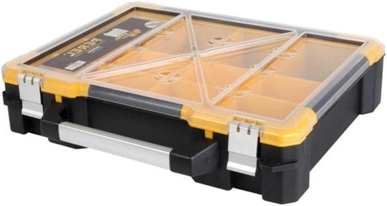 Cassetto di stoccaggio in plastica da 19 pollici con contenitori rimovibili - nero
