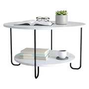 Plodio, Tavolino da Salotto un Vano, 80x80x45h cm Bianco