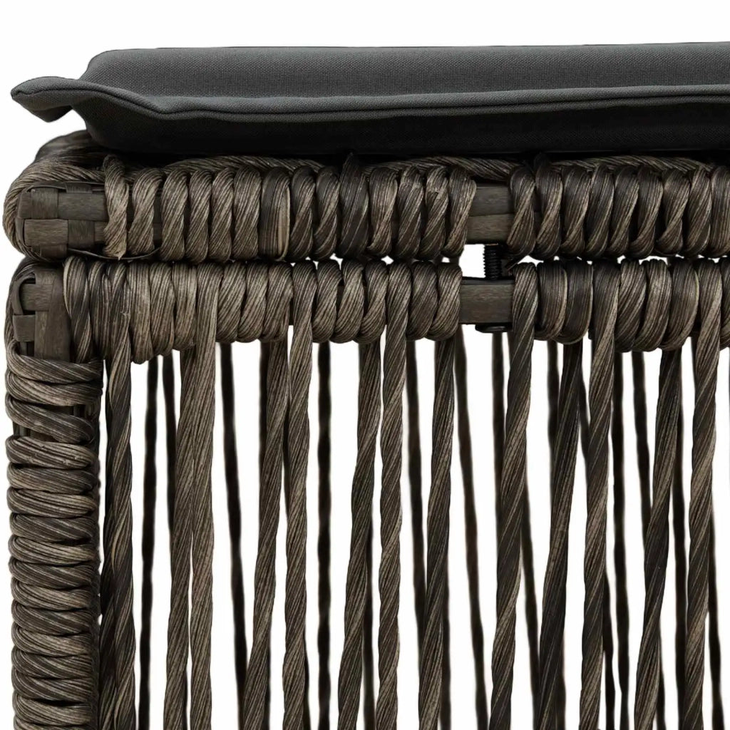 Poggiapiedi Grigio polyrattan 42026723