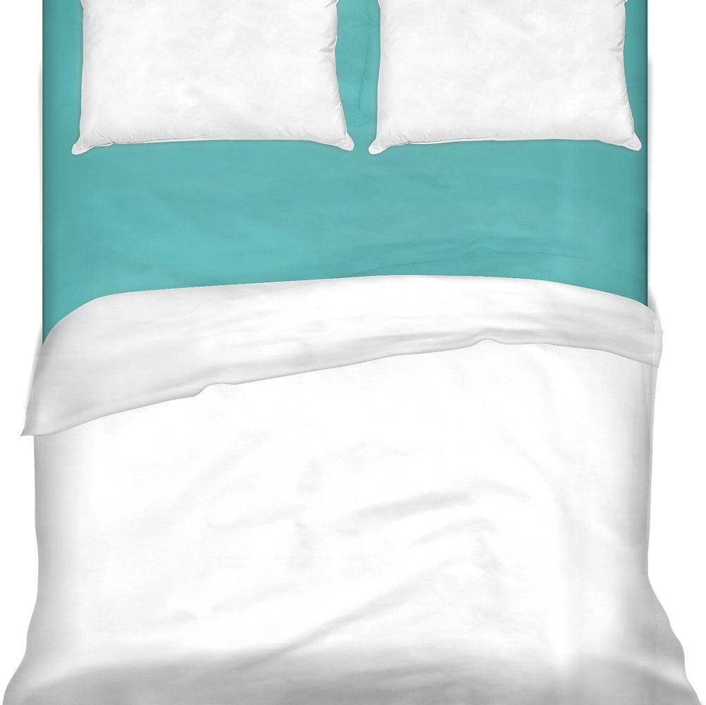 Lenzuolo letto sotto con angoli 100% puro cotone Made in Italy tinta unita Verde acqua - 1 Piazza maxi