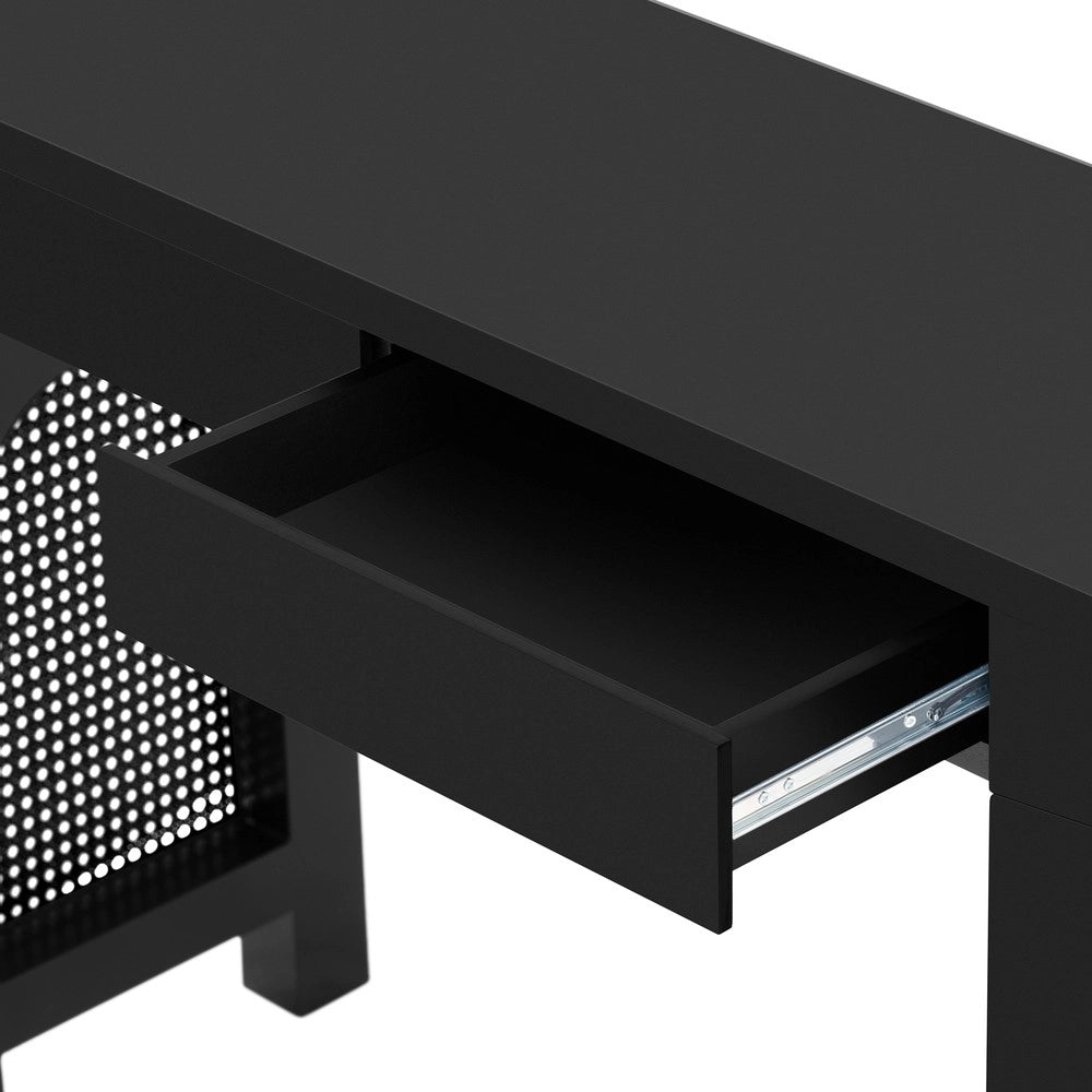 Consolle Ingresso con Cassetti e Presa Corrente ¨C MINIMAL ¨C Nero, Slim