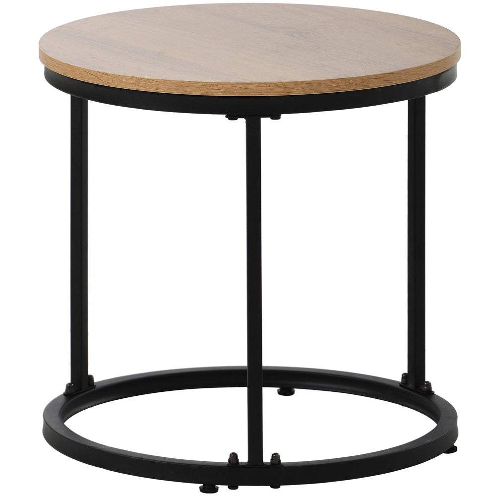 Tavolino da Caff¨¨ Rotondo Set 2 Pezzi ¨C MINIMAL ¨C Rovere