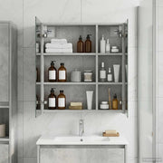 Mobiletto per specchio da bagno con lo scaffale Grigio cemento