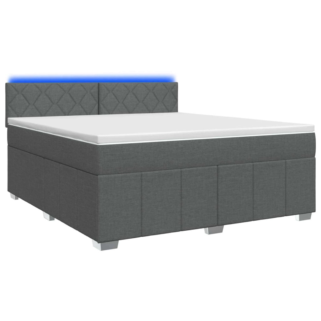Letto box spring con materasso Grigio Scuro 140 x 200 cm 3452699