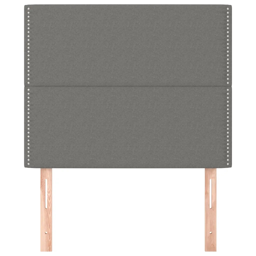 Testiere 2 pz Grigio Scuro 100x5x78/88 cm in Tessuto