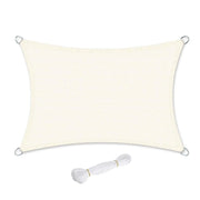 Vela ombreggiante in HDPE protezione solare protezione UV traspirante per giardino e balcone 3 x 4 m permeabile all'acqua beige 12_0001736