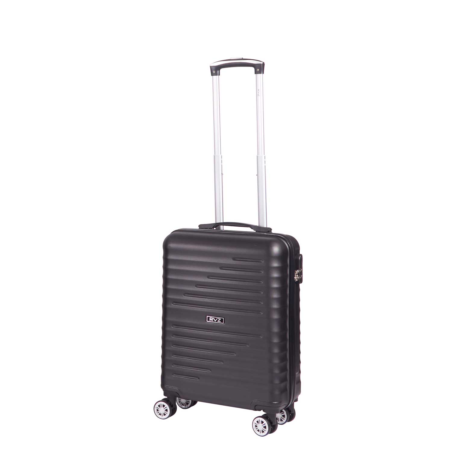 Trolley Valigia Bagaglio a Mano Rigido 4 Ruote con Combinazione in ABS Ravizzoni Svezia Nero