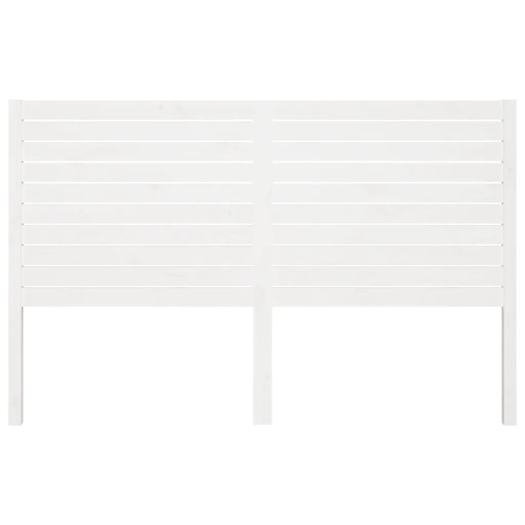 Testiera | Testata per Letto Bianca 206x4x100 cm Legno Massello di Pino