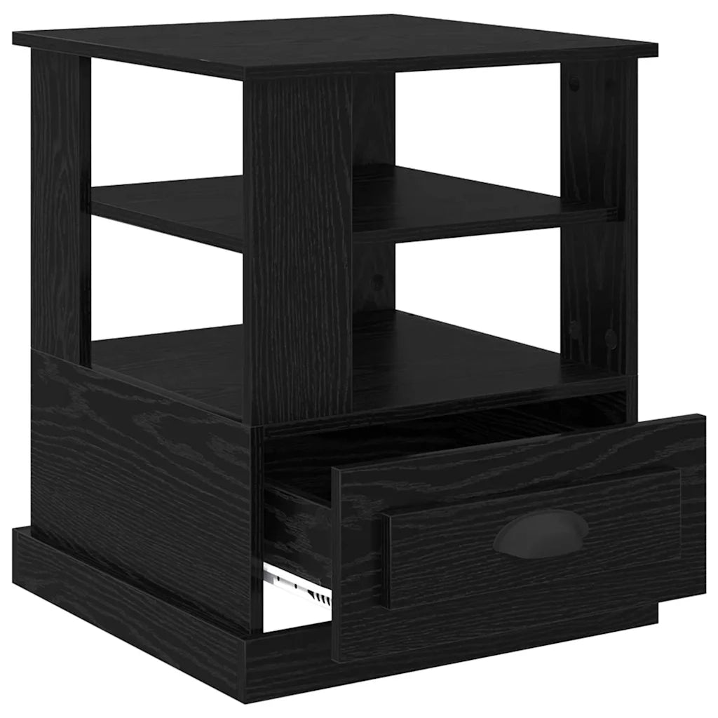 Armadio da Notte Rovere Nero 50 x 50 x 60 cm Legno multistrato 881410