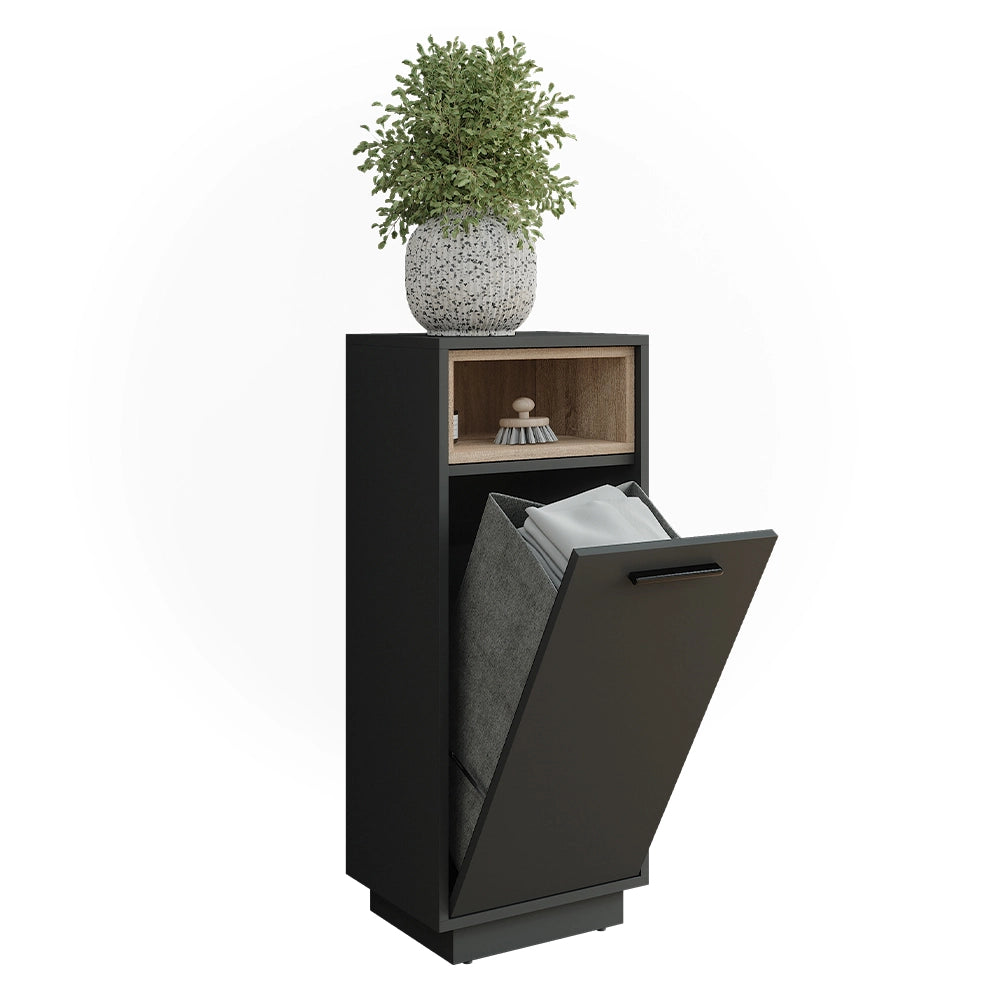 Vicco Mobiletto da bagno Antracite/Sonoma 38 x 93 cm con tasca interna rimovibile