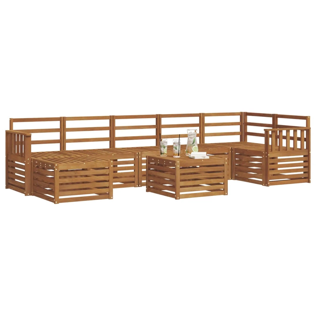 Set di divani da esterno 8 pcs Naturale