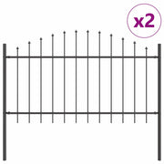 Recinzione per Giardino | Recinzione da cortile 2 pz Grigio 170 x 140 cm