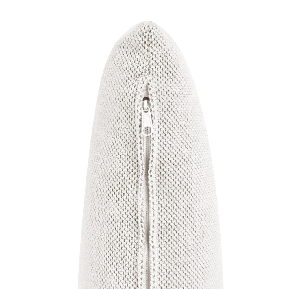 Divano 3 posti Bianco Sporco Poliestere Rivestimento idrorepellente Soggiorno Stile Moderno