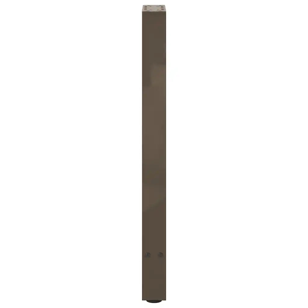 Gambe per tavolo consolle in acciaio naturale 2 pz 28x(72-73) cm Acciaio