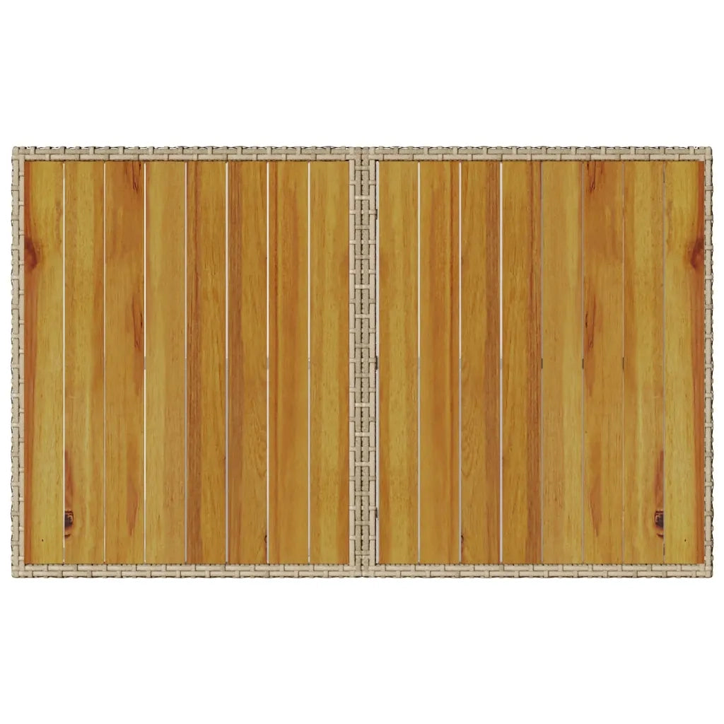 Set da Pranzo da Giardino 2 pz | Set Salotto da Giardino con Cuscini Beige in Polyrattan