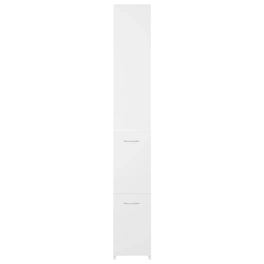 Mobiletto da bagno dal design elegante con pratico vano contenitore 25 x 26,5 x 170 cm in legno composito bianco 02_0047910