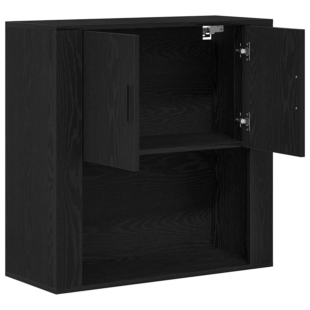 Armadietto a muro Rovere nero 80 x 33 x 80 cm Legno multistrato 862116