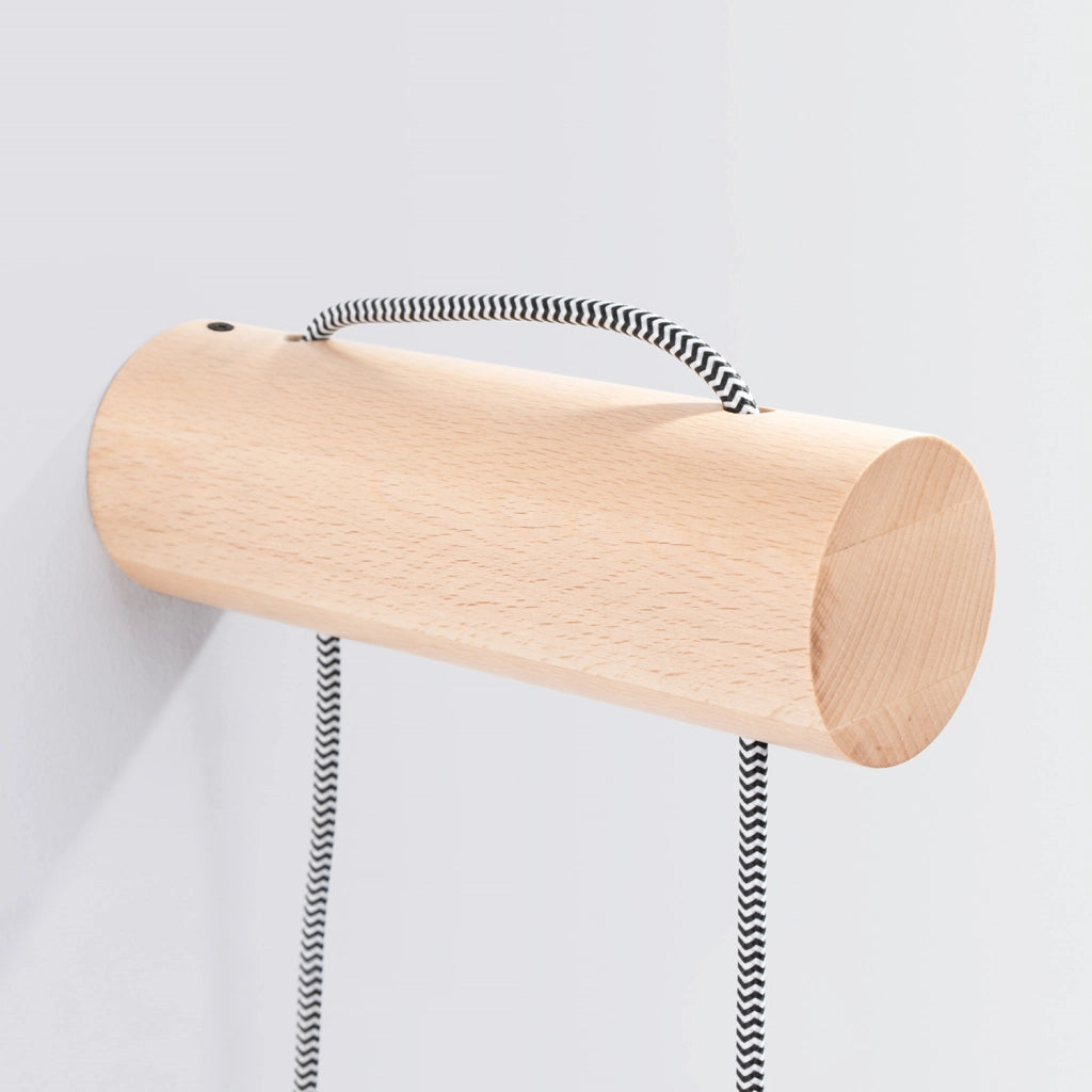 Applique loft legno naturale con interruttore E27 Nebula
