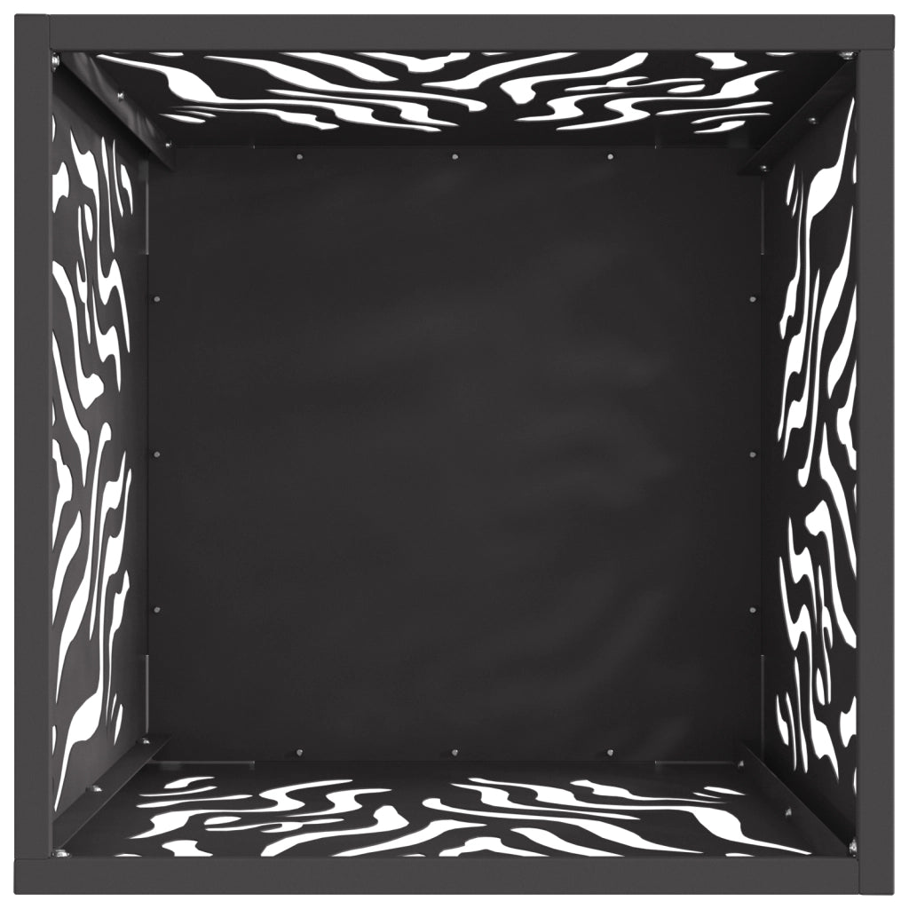 Braciere Quadrato Nero 40x40x40 cm Acciaio