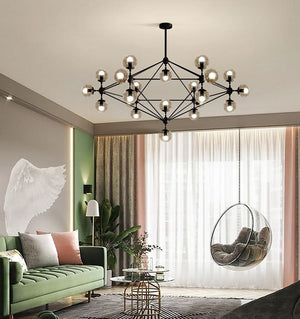 Lampada Da Sofitto Pensile Metallo Industrial Nero XXL XXL APP265-15C