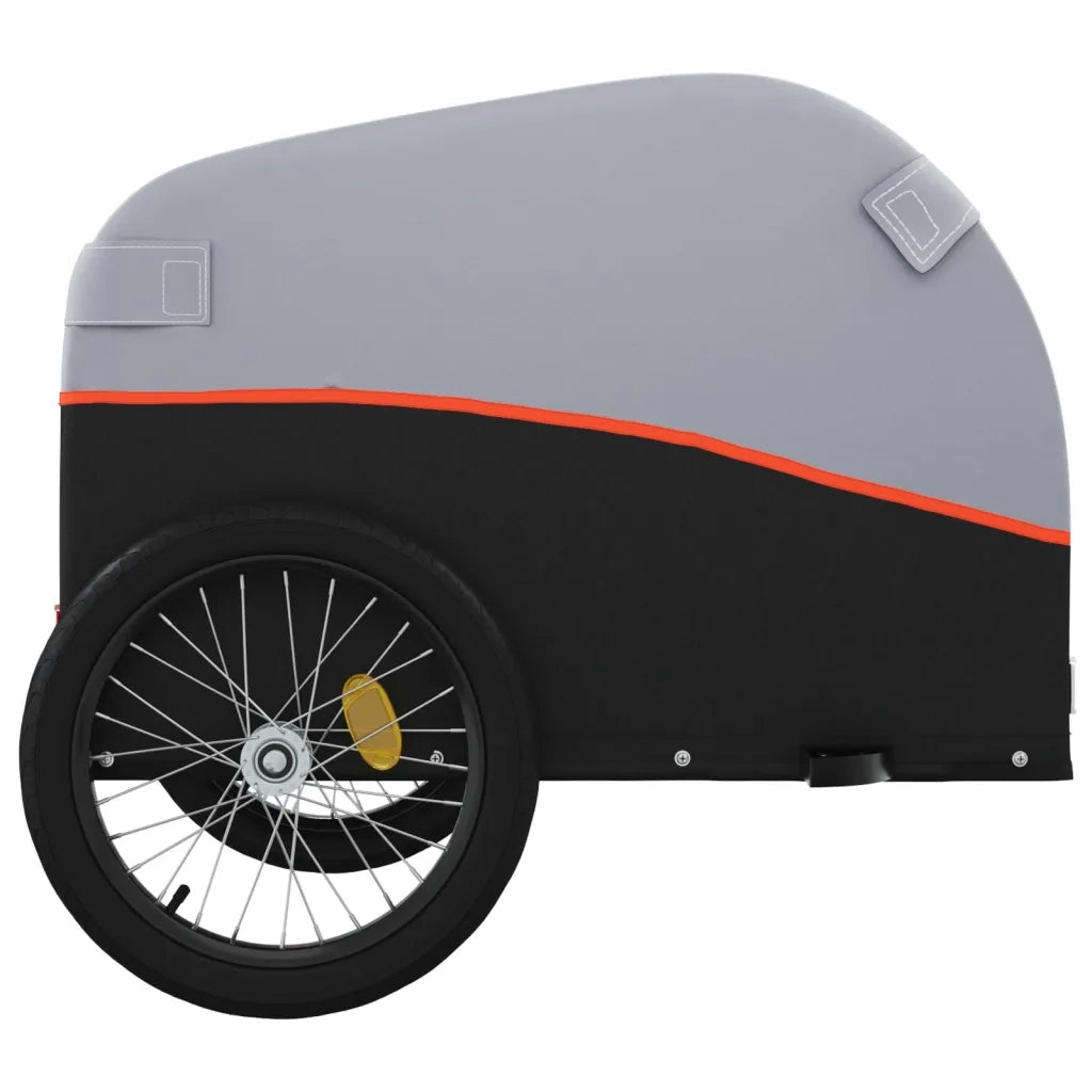 Rimorchio da Bici Nero e Arancione 45 kg in Ferro CFW3884555