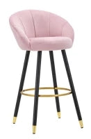 Sgabello Bar Prague Rosa cm 55X56X104
