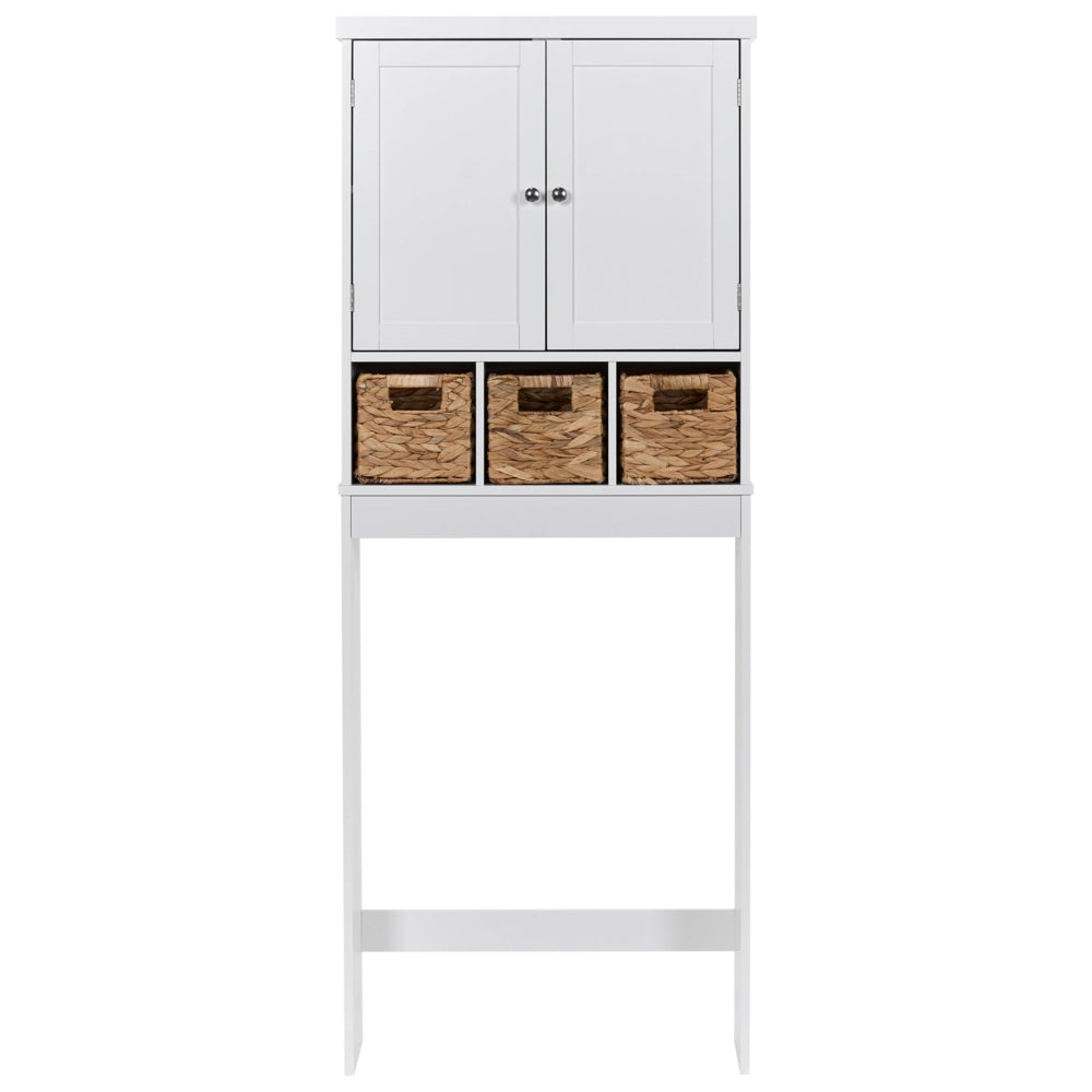 Mobile da bagno a colonna in MDF con ripiani, bianco stile tradizionale