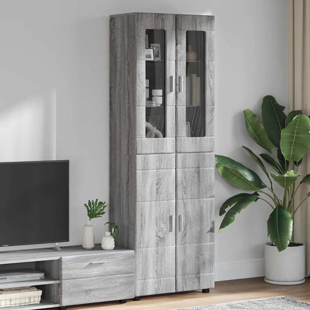 Credenza con lo scaffale FLORIN Grigio Sonoma 60 x 35 x 182 cm 3397920