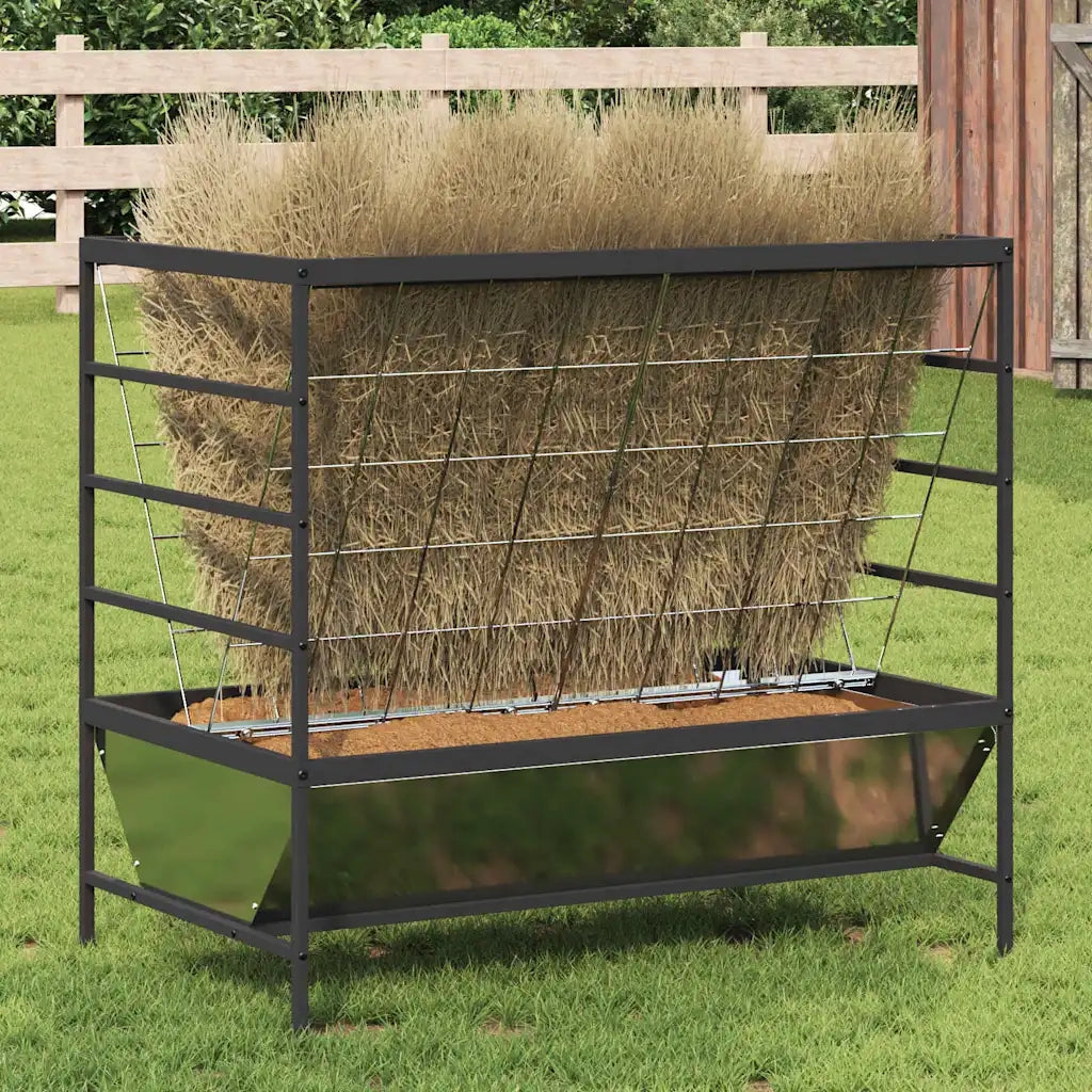 Mangiatore per Bestiame Argento 100 x 60 x 90 cm