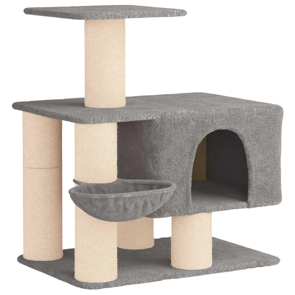 Albero per gatti con pali per graffiare in sisal Grigio Chiaro 42033055