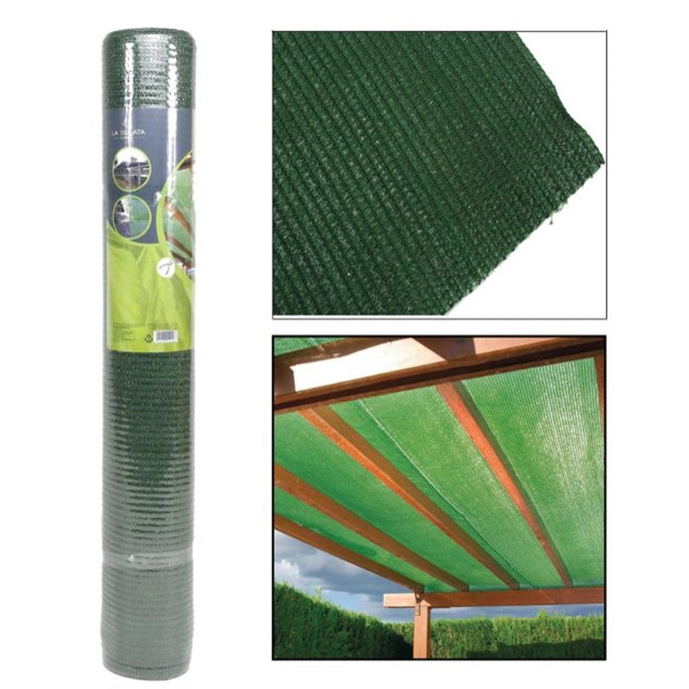 Trade Shop - Rotolo Rete Ombreggiante Verde Fitta 2 X 10 Mt Protezione Giardini Terrazze 017067 -