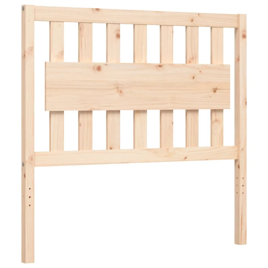Letto singolo | Letto per adulti | Giroletto con Testiera 100x200 cm in Legno Massello