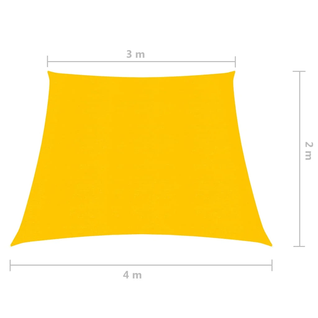 Vela ombreggiante/ombrellone 160 g/m² HDPE 3/4 x 2 m giallo 02_0009123