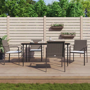 Set Pranzo da Giardino 5pz con Cuscini in Polyrattan e Acciaiocod mxl 76612
