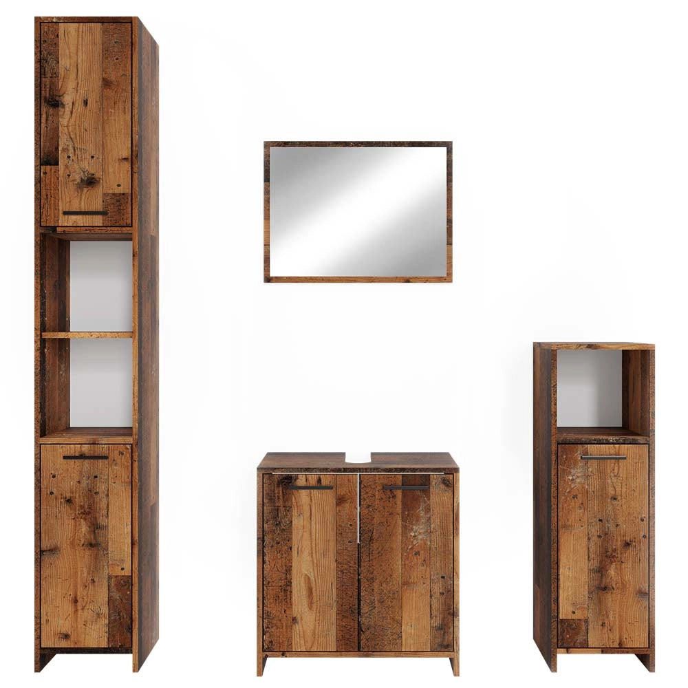 Vicco Set mobili bagno Rovere rustico 4 parti