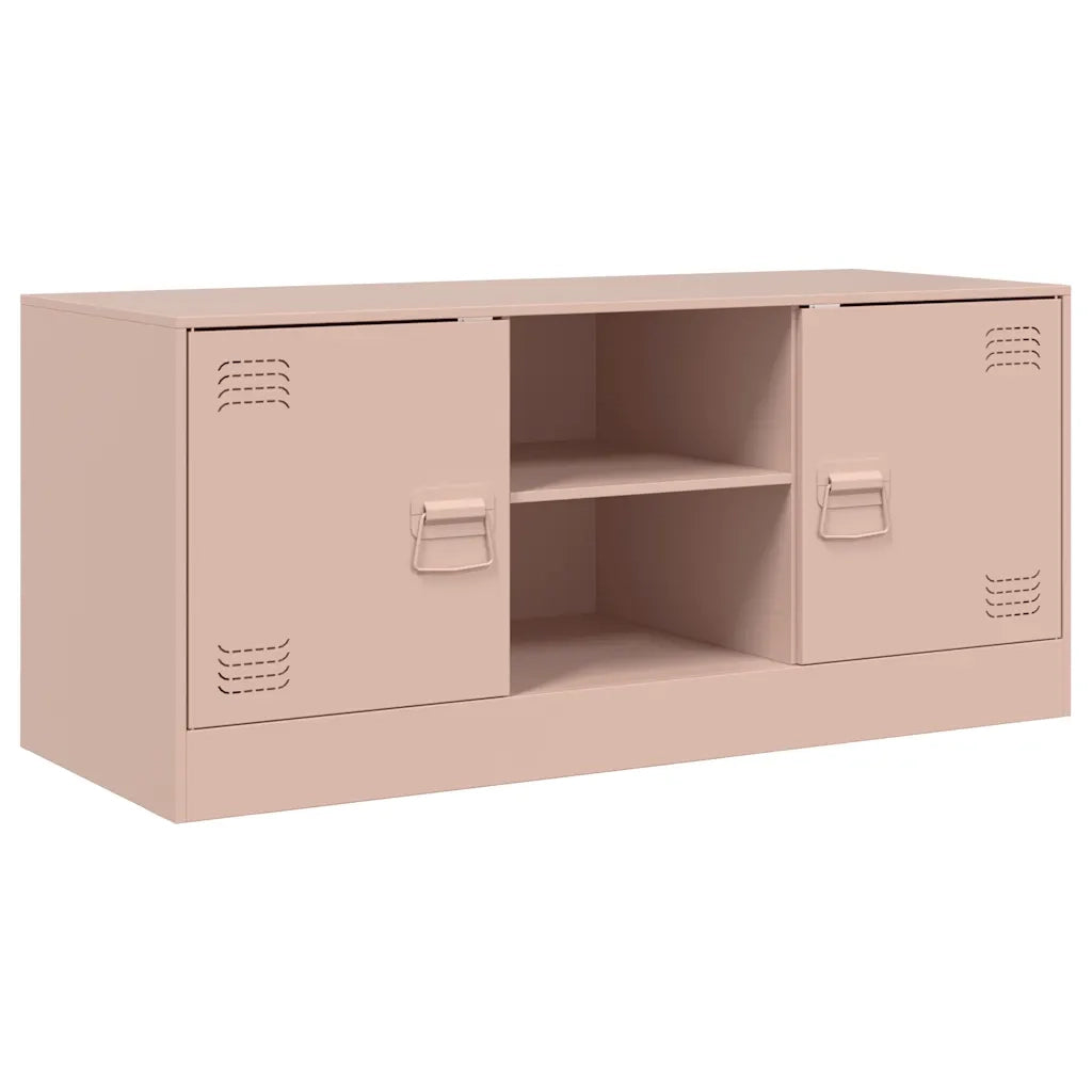 Mobile Porta TV-Mobile per TV-Credenza TV Rosa 99x39x44 cm in Acciaio 335436