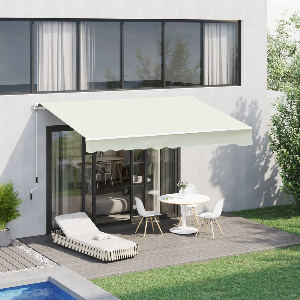Tenda da esterno retrattile 295x245 cm ¨C zephmum ¨C crema, alluminio e poliestere