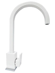 Miscelatore bocca Alta Lavello serie Verbania quadrato laterale Argo Rubinetterie Colore: Bianco Opaco