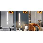 Trade Shop - Applique A Led 12 Watt Tubo Lungo Bianco Moderno Luce Fredda Calda Naturale E80 -