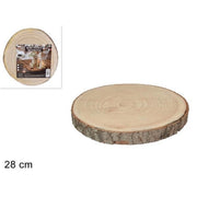 Trade Shop - Base Tronco Legno Naturale Decorativa Disco Per Ornamento Diametro 28 Cm Rotondo -