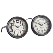 Orologio da tavolo doppio nero 34x21x15