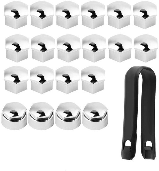Doppi di protezione per ruote 17 mm - Copertura per ruote - Dadi di protezione per ruote - Copertura per pneumatici - Antifurto - Nylon PA66, 16 pezzi - Copricapelli per ruote