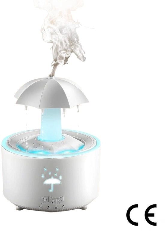 Umido raffreddore 300ml per camera da bambini, umidificatore a forma di ombrello con telecomando e spegnimento automatico, diffusore di aromaterapia a 7 colori LED per camera da letto e soggiorno