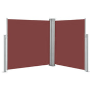 Tenda da sole laterale retrattile/schermo protettivo per patio giardino terrazza balcone 140 x 600 cm marrone 02_0007408