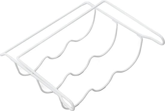 Organizzatore per frigorifero - Sostegno per bottiglie in acciaio - Deposito per la cucina - Sostegni per piastrelle da cucina - 130 x 124 x 45 cm