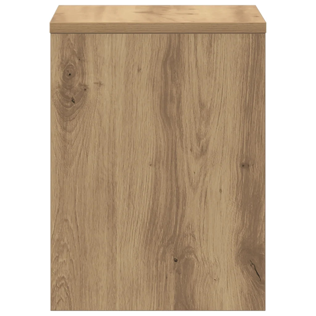 Comodino-Tavolino da notte Rovere Artigianale 40x30x40 cm in Legno Multistrato 739831